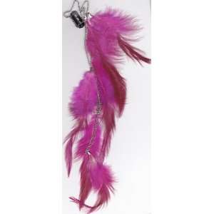  Hair Feather Extension Clip in   Pink Feathers: Everything 