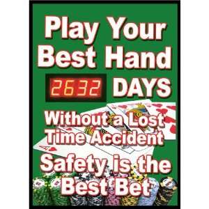 Play Your Best Hand Without A Lost Time Accident Safety Is The Best 
