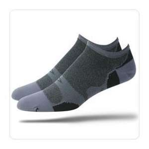  Defeet Levitator Lite NoSeeUm Socks   Black/Grey Sports 