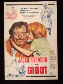 GIGOT * JACKIE GLEASON * 1962 1s ARGENTINE MOVIE POSTER  
