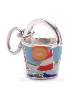 Sterling Silver SAND PAIL & SHOVEL Sailboat & Lighthouse CHARM or 