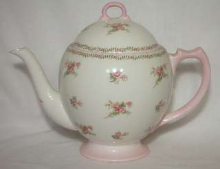 SHELLEY china ROSE SPRAY 13505 Teapot & Lid spout chip  