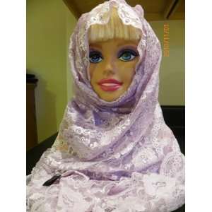   New ladies stretchy lace Head shawl neck Scarf Hijab: Everything Else