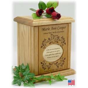 Butterfly And Vines With Recessed Poem Engraved Wood 
