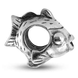  CleverEves Sterling Silver Fish Charm: Jewelry