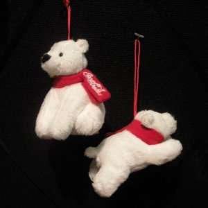  Pack of 12 Coca Cola Sitting and Laying Plush Polar Bear 