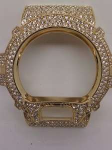   6900 Stainless Steel Custom Bezel Gold with Clear Crystals  