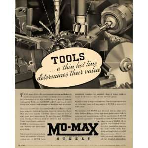  1935 Ad Mo Max Steels Materials Metal Cutting Tools 