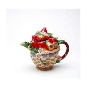   Overflowing in Woven Basket Teapot Collectible