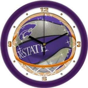   State Wildcats KSU NCAA 12In Slam Dunk Wall Clock: Sports & Outdoors