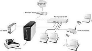   IDE Gigabit LAN NAS Web Print Server Network Storage System  