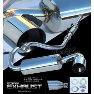    88 91 Honda Civic Hatchback Cat back Exhaust System: Automotive