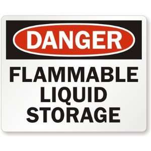  Danger : Flammable Liquid Storage Aluminum Sign, 48 x 36 