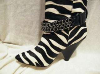 BEBE SHOES sandals heel platform BOOTS LUCA zebra 36 6  