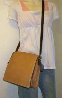 vintage CARAMEL Brown Coach Messenger bag SWING purse crossbody cross 