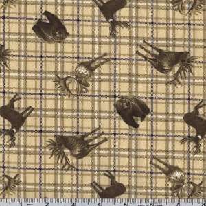   Wild Life Plaid Natural Fabric By The Yard Arts, Crafts & Sewing