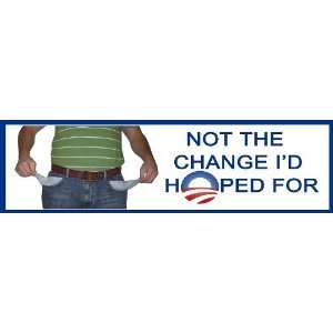  Magnetic Bumper Sticker (OBAMA) NOT THE CHANGE ID HOPED 
