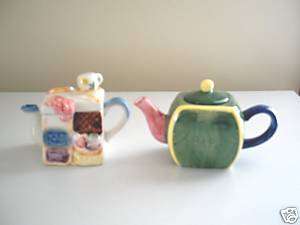 Set Two Mini Tea Pots Collectible Decorative Teapots  