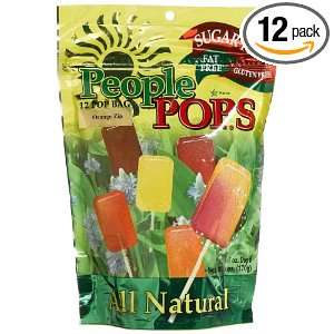 People Pops Orange Zip Pops, 12 Pop Bags (Pack of 12)  