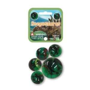 Marbles   STEGOSAURUS Marbles Net (1 Shooter Marble, 24 Player Marbles 