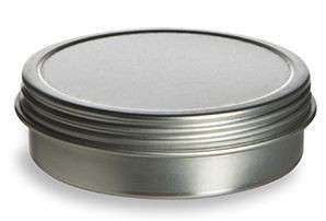 OUNCE TIN CONTAINER LIP BALM/COSMETICS SCREW LID  