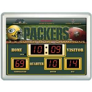  14x19 Scoreboard/Clock/Therm  GB Packers