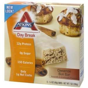  Atkins Nutritionals Day Break Bar, Cinnamon Bun 5 bars 