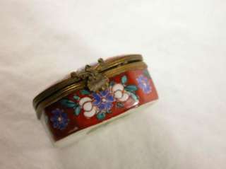  porcelain trinket box.. French, hand painted and marked.. I searched 