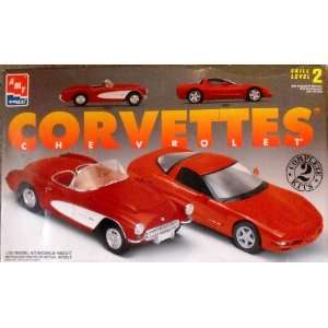  1957 & 1997 Chevrolet Corvettes: 2 Complete Model Kits 