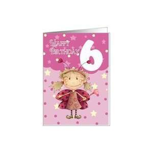  6th birthday card with cute ladybug fairy Card Toys 