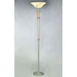  Torchiere Lamp With Alabaster Glass Shade