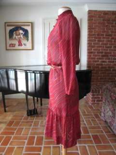 This lovely vintage silk semi sheer dress by GUY LAROCHE is made in 