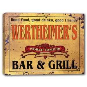  WERTHEIMERS Family Name World Famous Bar & Grill 
