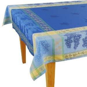   /Yellow Jacquard Cotton Tablecloth 63 x 78 Rectangle