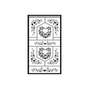  Rub n Etch Glass Etching Stencils 5x8 1pk floral 