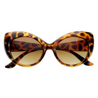   Pointed Tip Thick Plastic Cat Eye 1920s Era Chic Sunglasses 8298