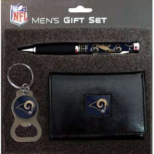  St. Louis Rams Tri Fold Wallet with Pen & Keychain Gift 