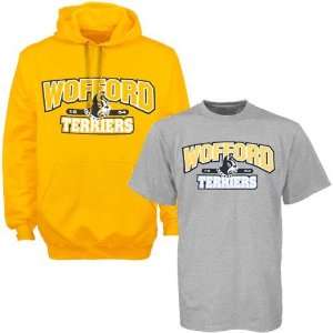  Wofford Terriers Gold Hoody Sweatshirt & T shirt Combo 