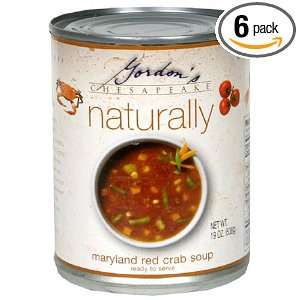 Gordons Natural Veg Crab Soup, 19 Ounce (Pack of 6)  