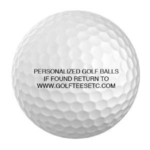 White Custom Personalized Golf Balls   Print Your Own Text 