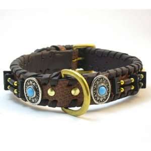  Croc Embossed Leather Dog Collar: Pet Supplies