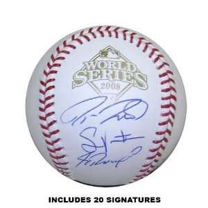 Philadelphia Phillies 2008 World Series Autograph Team Baseball 