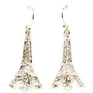   Paris Eiffel Tower Crystal Studded Fashion Earrings: Everything Else