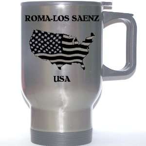  US Flag   Roma Los Saenz, Texas (TX) Stainless Steel Mug 