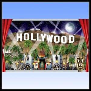 P12 HOLLYWOOD MOVIE PARTY HUGE WINDOW SCENE SETTER PROP  