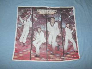 vintage SATURDAY NIGHT FEVER 70S IRON ON BLUE t shirt L  