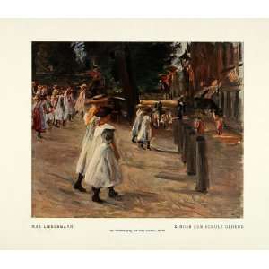  1913 Print Children School Painting Dress Girls Kinder Max 