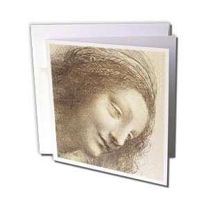  Leonardo Da Vinci   Head of the virgin   Greeting Cards 6 