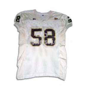 White No. 58 Game Used Central Michigan Russell Football 