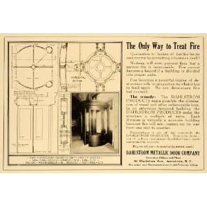  1915 Ad Dahlstrom Metallic Door Floor Plans Blue Print 